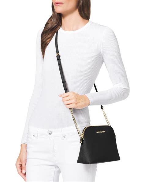 michael kors cindy large dome crossbody bag black|Large Quilted Leather Dome Crossbody Bag .